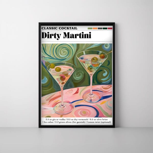 Dirty Martini Wall Art Desing 11