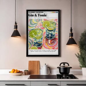 Gin & Tonic Cocktail Print