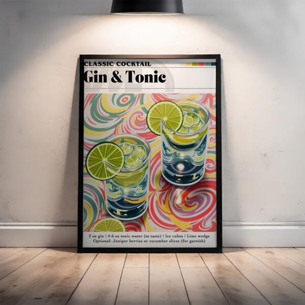 Gin&Tonic laydown2 Mojito Cocktail Wall Art