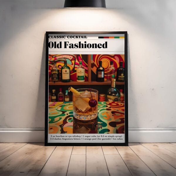 Old-Fashioned laydown2 Old Fashioned cocktail print