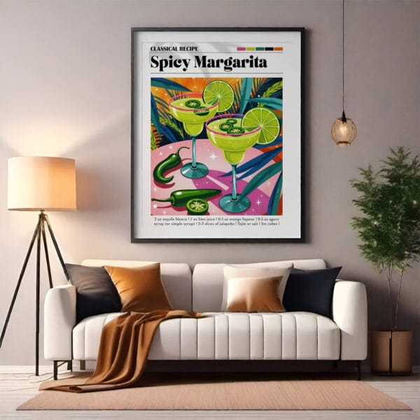 Spicy-Margarita modern 2 a painting on a wall
