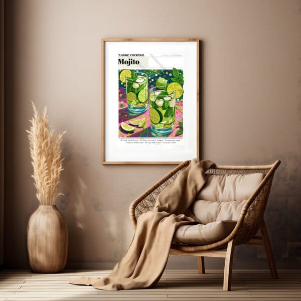 mojito bohem 1 Mojito Cocktail Wall Art