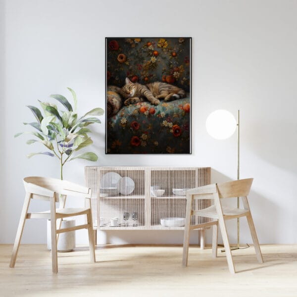 A tabby cat sleeping peacefully single basic A tabby cat sleeping peacefully single basic