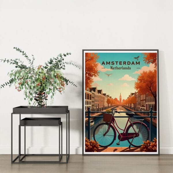 Amsterdam laydown Amsterdam Netherlands Wall Art