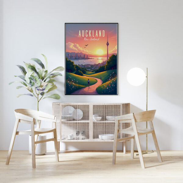 Auckland-New-Zeland single basic Auckland New Zealand Wall Art