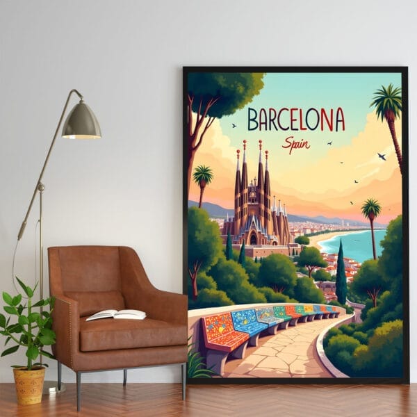 Poster Frame in living room Psd Mockup Poster Frame in living room Psd Mockup