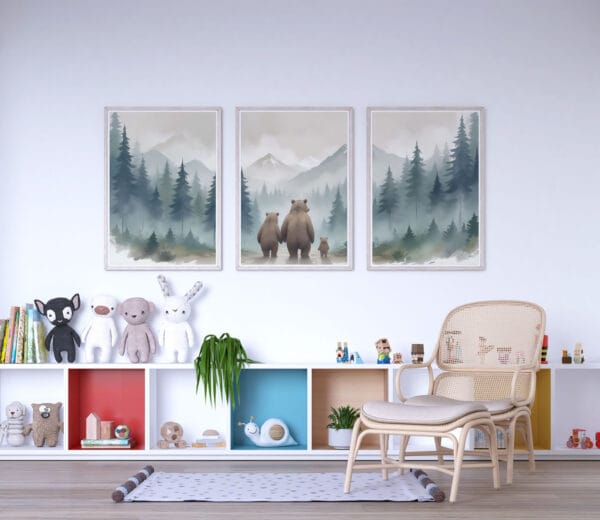 Bear Family Print Set