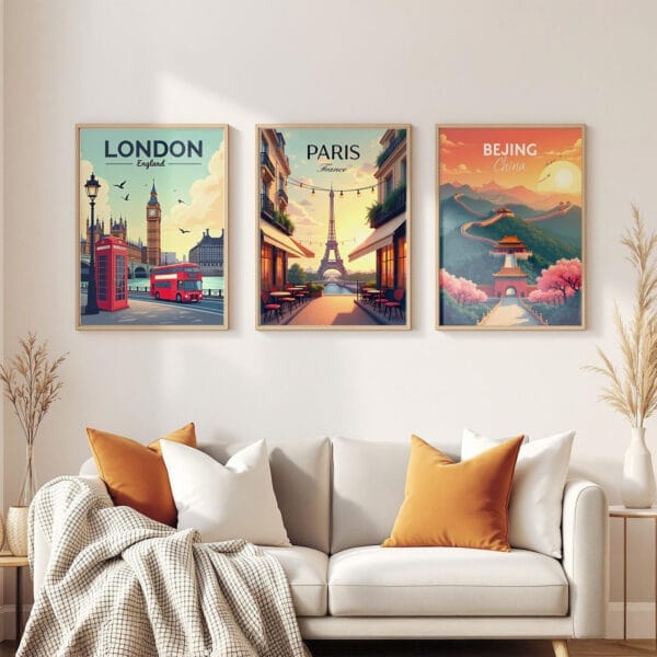 Bejing-China 3-frames-wall Bejing-China 3-frames-wall