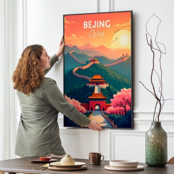 Picture frame mockup psd hanging on wall minimal interior design Picture frame mockup psd hanging on wall minimal interior design