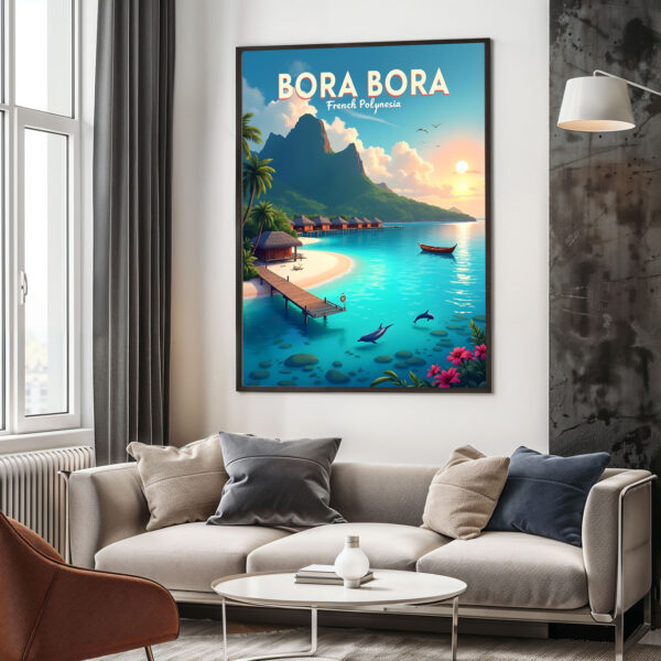 Bora Bora-French Polynesia Detailed-Basic-Wall Bora Bora-French Polynesia Detailed-Basic-Wall