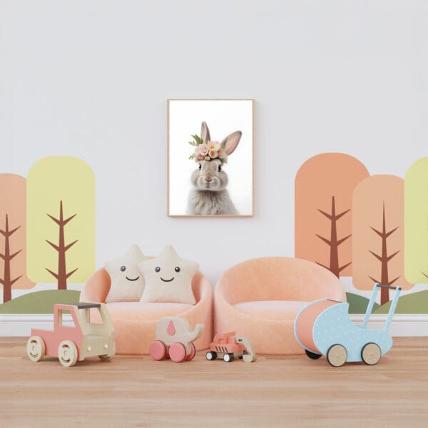 Bunny Nursey Kids Room Wall Art Nursery-3 Bunny Nursey Kids Room Wall Art Nursery-3