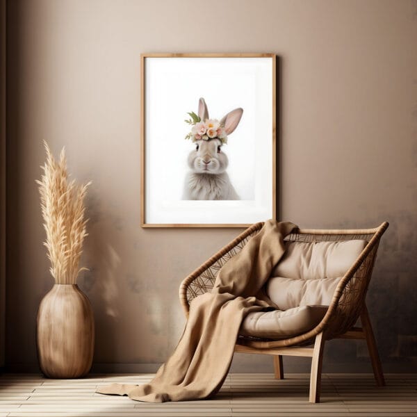 Bunny Nursey Kids Room Wall Art bohem 1 Bunny Nursey Kids Room Wall Art bohem 1