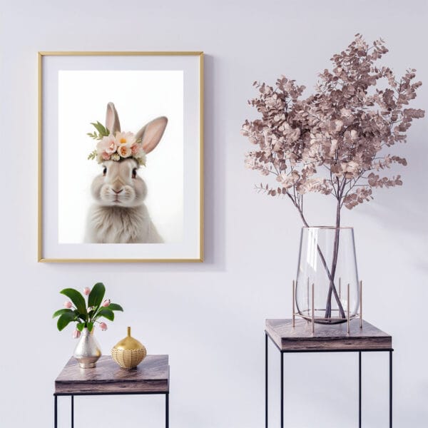 Bunny Nursey Kids Room Wall Art single basic-2 Bunny Nursey Kids Room Wall Art single basic-2