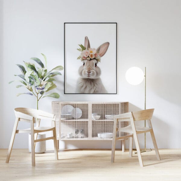 Bunny Nursey Kids Room Wall Art single basic Bunny Nursey Kids Room Wall Art single basic