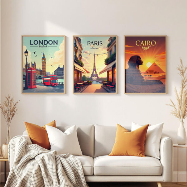 Cairo-Egypt 3-frames-wall Cairo-Egypt 3-frames-wall