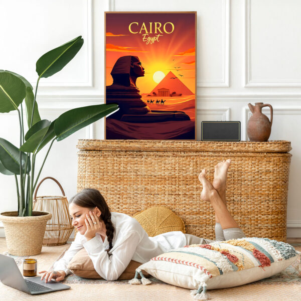 Picture frame mockup psd with bohemian home decor Picture frame mockup psd with bohemian home decor