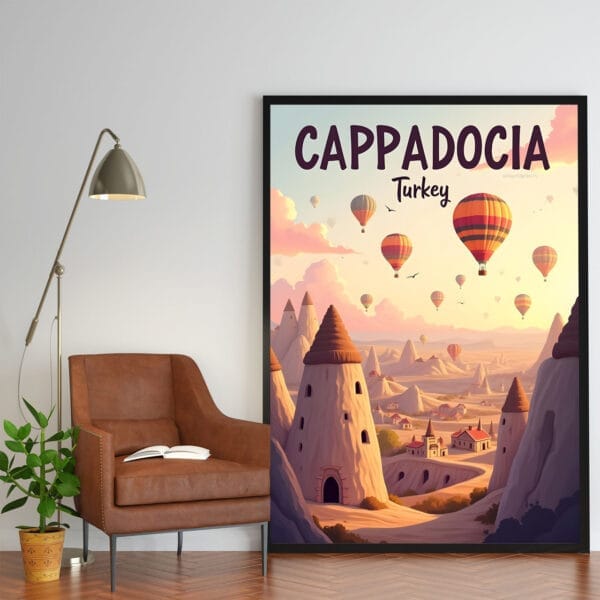 Poster Frame in living room Psd Mockup Poster Frame in living room Psd Mockup