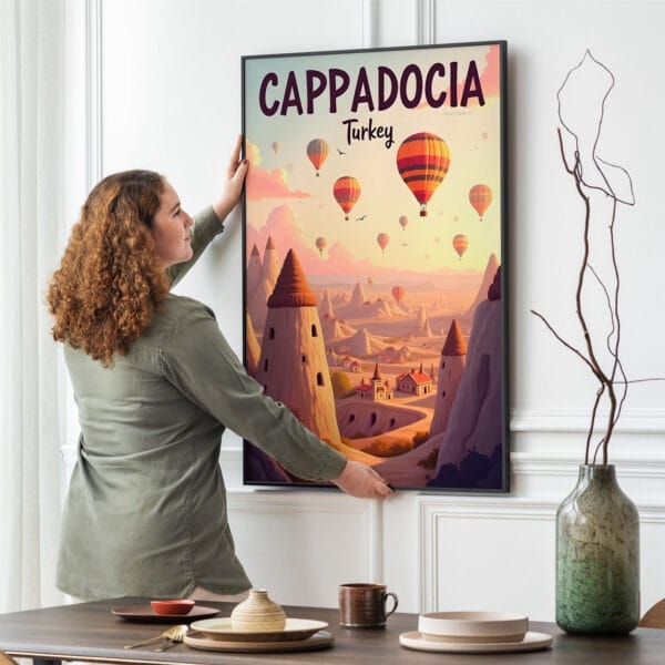 Picture frame mockup psd hanging on wall minimal interior design Picture frame mockup psd hanging on wall minimal interior design