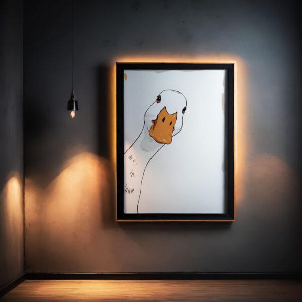 Duck Portrait Wall Art neon Duck Portrait Wall Art neon