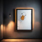 Duck Portrait Wall Art neon