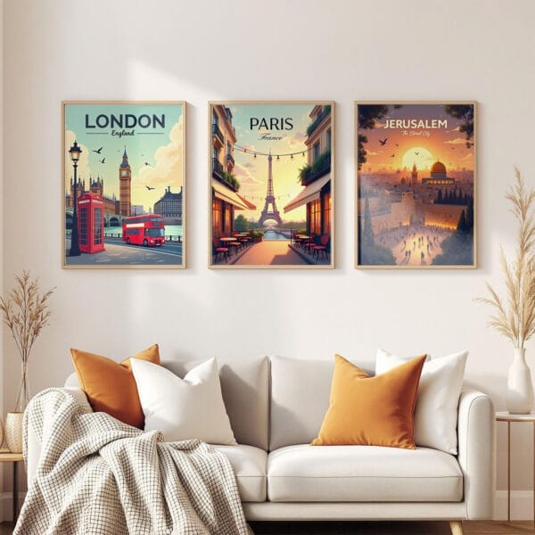 Jerusalem 3-frames-wall Jerusalem 3-frames-wall