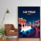 Poster Frame in living room Psd Mockup