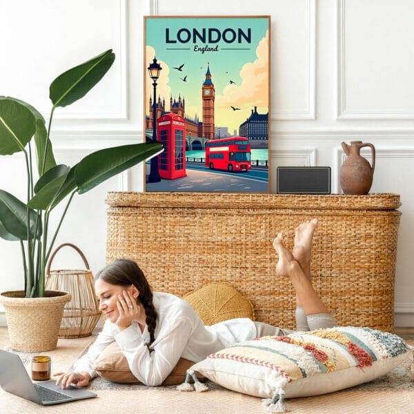 Picture frame mockup psd with bohemian home decor Picture frame mockup psd with bohemian home decor