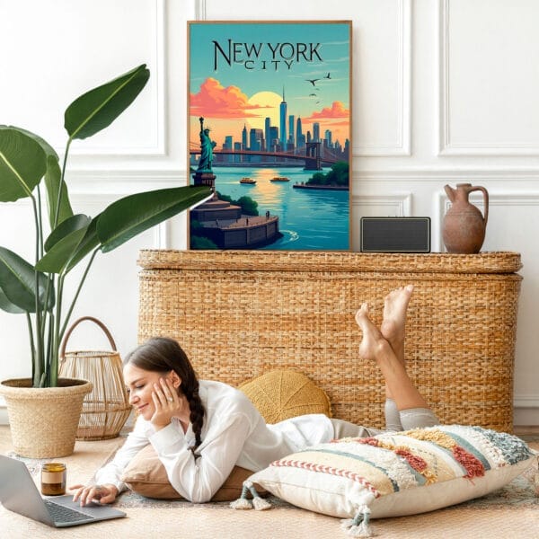 Picture frame mockup psd with bohemian home decor Picture frame mockup psd with bohemian home decor