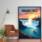 Poster Frame in living room Psd Mockup