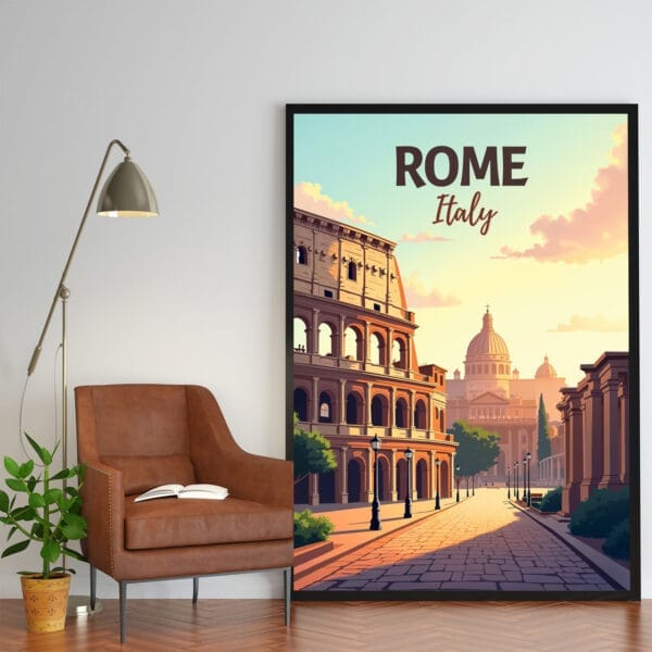 Poster Frame in living room Psd Mockup Poster Frame in living room Psd Mockup