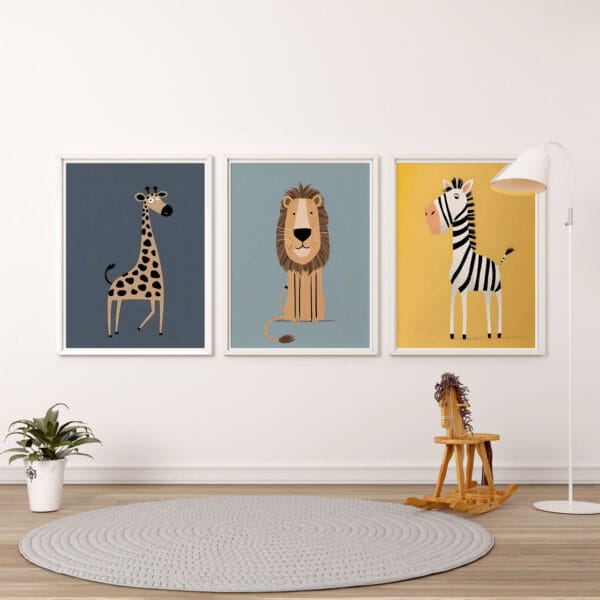 Safari Nursery Wall Prints