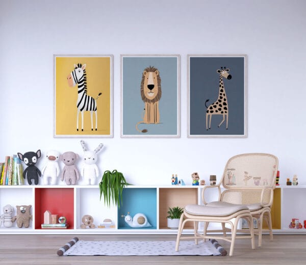 Safari Nursery Wall Prints-4 Safari Nursery Wall Prints-4