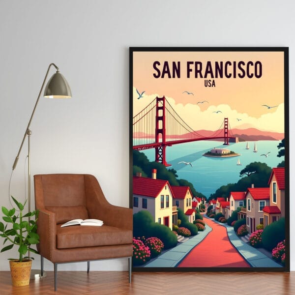 Poster Frame in living room Psd Mockup Poster Frame in living room Psd Mockup