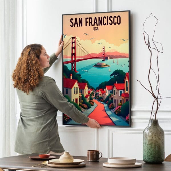 Picture frame mockup psd hanging on wall minimal interior design Picture frame mockup psd hanging on wall minimal interior design