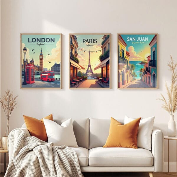 San-Juan-Puerto-Rico 3-frames-wall San Juan Puerto Rico Wall Art