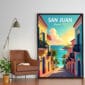 Poster Frame in living room Psd Mockup