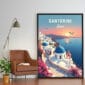 Poster Frame in living room Psd Mockup