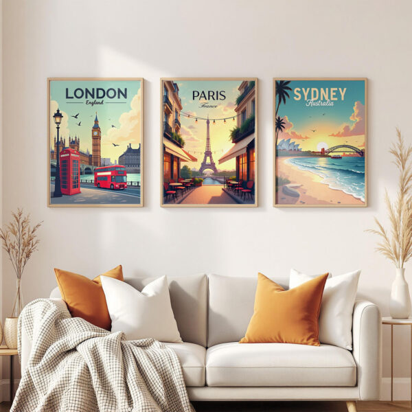 Sydney-Australia 3-frames-wall Sydney-Australia 3-frames-wall