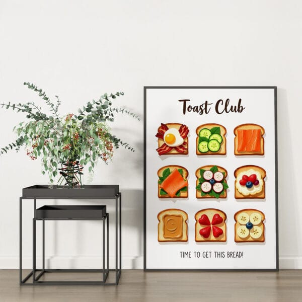 Toast-club-wall-art laydown Toast-club-wall-art laydown