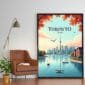 Poster Frame in living room Psd Mockup