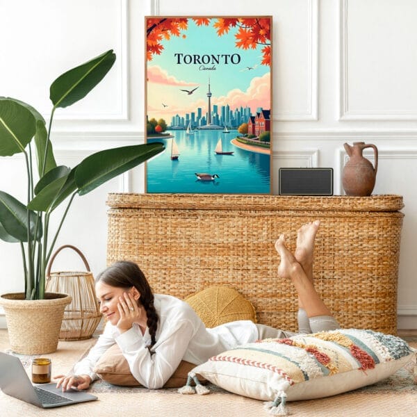 Picture frame mockup psd with bohemian home decor Picture frame mockup psd with bohemian home decor