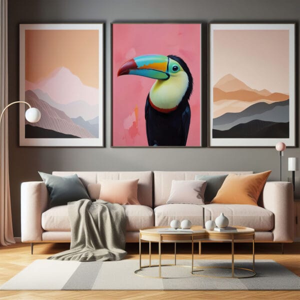 Toucan Wall Art Print modern 3 Toucan Wall Art Print modern 3
