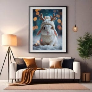 White Rabbit Winter Art