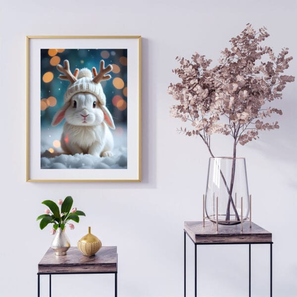 White Rabbit Wearing Hat single basic-2 White Rabbit Wearing Hat single basic-2