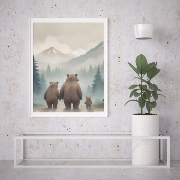 Poster Frame in living room Psd Mockup Poster Frame in living room Psd Mockup