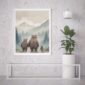 Poster Frame in living room Psd Mockup