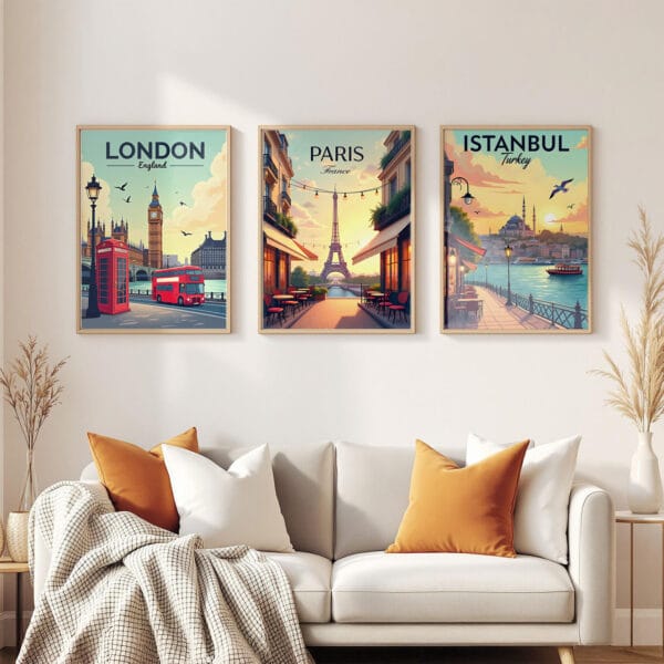 istanbul-turkey 3-frames-wall istanbul-turkey 3-frames-wall