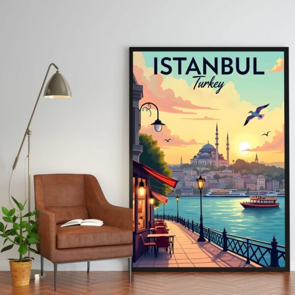 Poster Frame in living room Psd Mockup Poster Frame in living room Psd Mockup