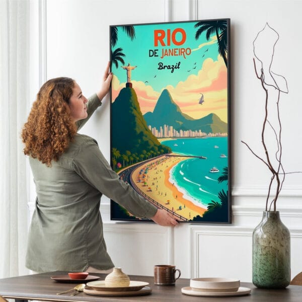 Picture frame mockup psd hanging on wall minimal interior design Picture frame mockup psd hanging on wall minimal interior design