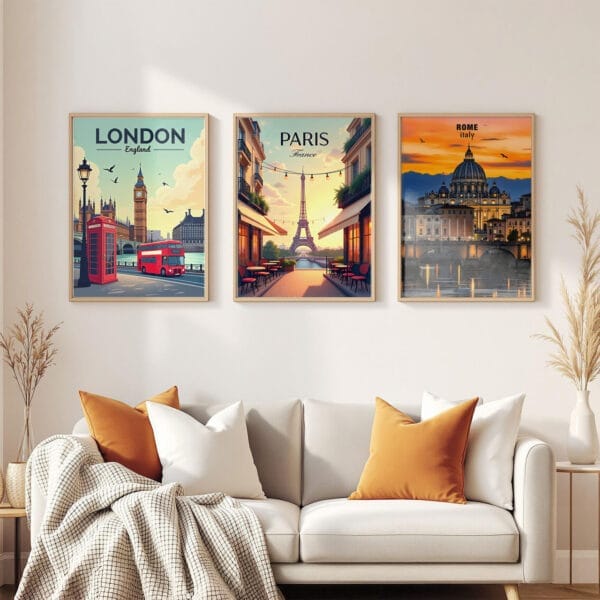 rome 3-frames-wall rome 3-frames-wall